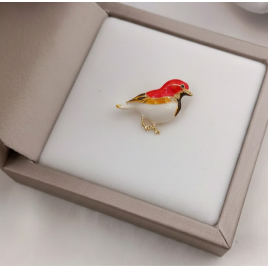 minimalist-renkli-kus-bros-altin-kaplama