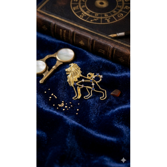 Altın Aslan Takımyıldız Broşu